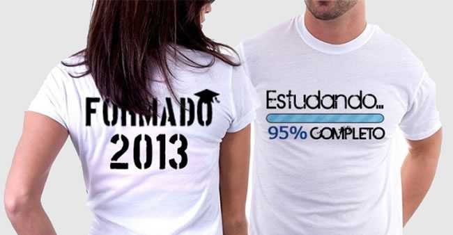 Camisetas para formaturas de faculdades